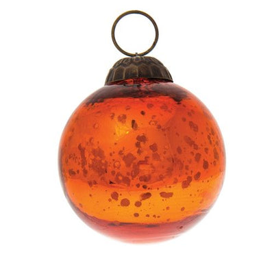 BLOWOUT (20 PACK) 2.5" Orange Ava Mercury Glass Ball Ornament Christmas Holiday Decoration