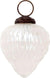 2.5-Inch Pearl White Melina Mercury Glass Hobnail Pine Cone Ornament Christmas Decoration