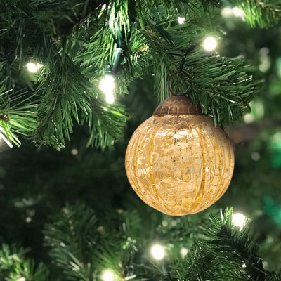 2.25" Gold Mona Mercury Glass Lined Ball Ornament Christmas Decoration - AsianImportStore.com - B2B Wholesale Lighting & Décor since 2002.