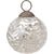 2.5-Inch Silver Nola Mercury Glass Waved Ball Ornament Christmas Decoration