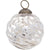 3-Inch Silver Solene Mercury Glass Swirled Ball Ornament Christmas Decoration