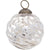 3-Inch Silver Solene Mercury Glass Swirled Ball Ornament Christmas Decoration