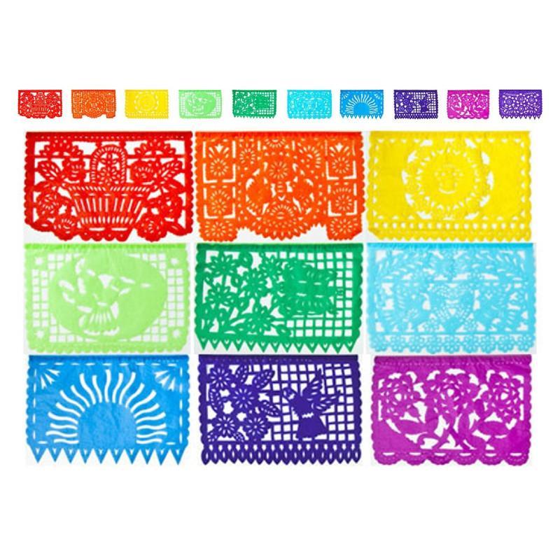 Multicolor Mexican Wedding Paper Picado Banner (20 PACK) - AsianImportStore.com - B2B Wholesale Lighting and Décor
