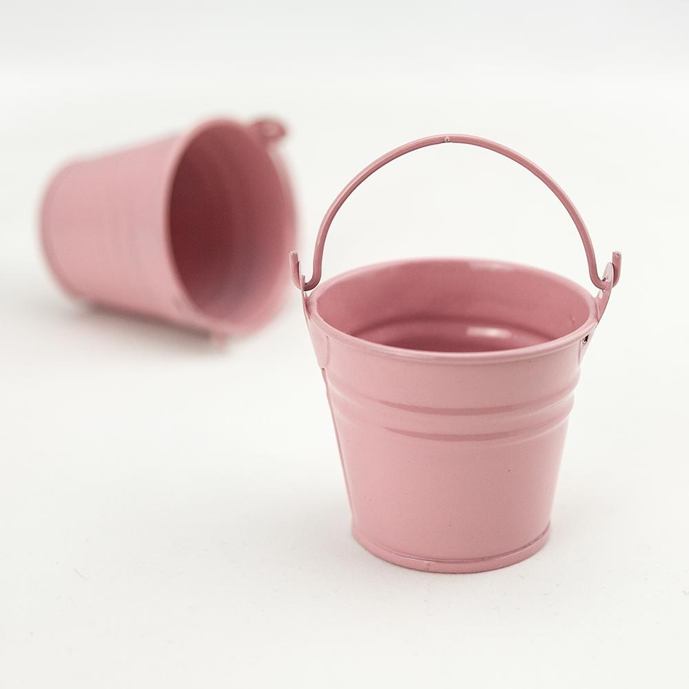 2" Pink Mini Metal Pail Bucket Party Favor Containers (12-PACK) - AsianImportStore.com - B2B Wholesale Lighting and Decor