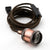 Classic Modern Copper Pendant Light Lamp Cord w/ Antique Finish, Switch, 11FT Braided Brown Cloth - Electrical Swag Light Kit - AsianImportStore.com - B2B Wholesale Lighting and Decor
