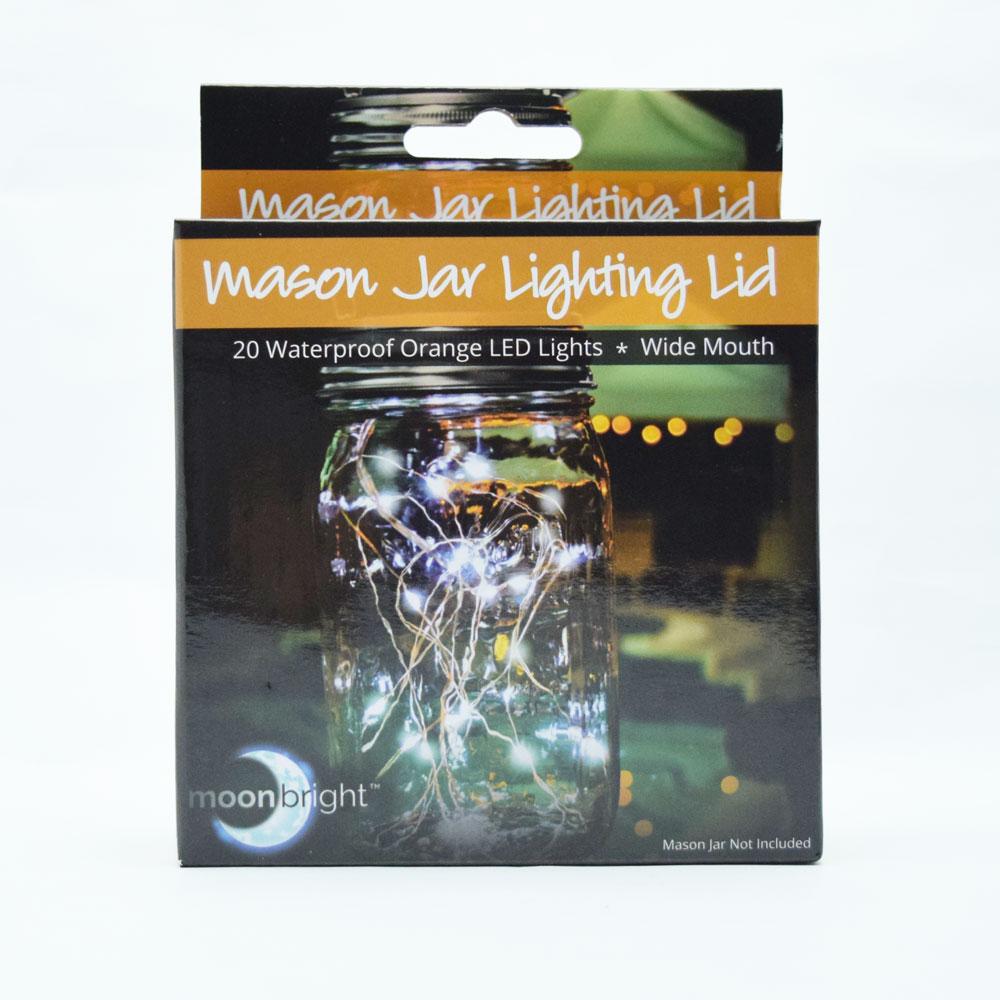 Fantado Wide Mouth Clear Mason Jar Light w/ Hanging Orange Fairy LED Kit - AsianImportStore.com - B2B Wholesale Lighting and Decor