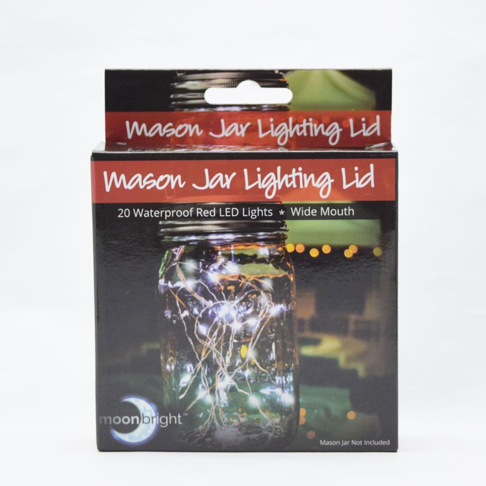 Fantado Wide Mouth Gold Mercury Glass Mason Jar Light w/ Hanging Red Fairy LED Kit - AsianImportStore.com - B2B Wholesale Lighting and Decor