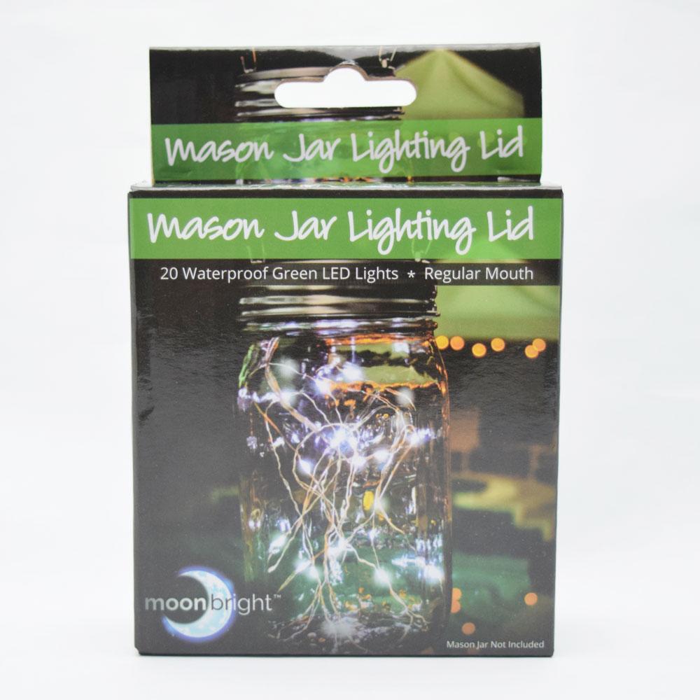 Fantado Regular Mouth Gold Mercury Glass Mason Jar Light w/ Hanging Green Fairy LED Kit - AsianImportStore.com - B2B Wholesale Lighting and Decor