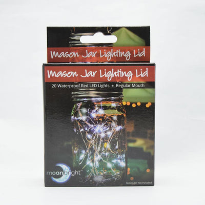 Fantado Regular Mouth Clear Mason Jar Light w/ Hanging Red Fairy LED Kit - AsianImportStore.com - B2B Wholesale Lighting and Decor