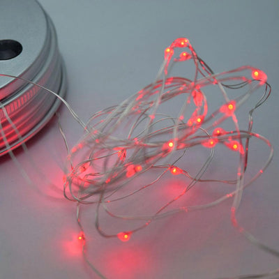 Fantado Wide Mouth Water Blue Mason Jar Light w/ Hanging Red Fairy LED Kit - AsianImportStore.com - B2B Wholesale Lighting and Decor