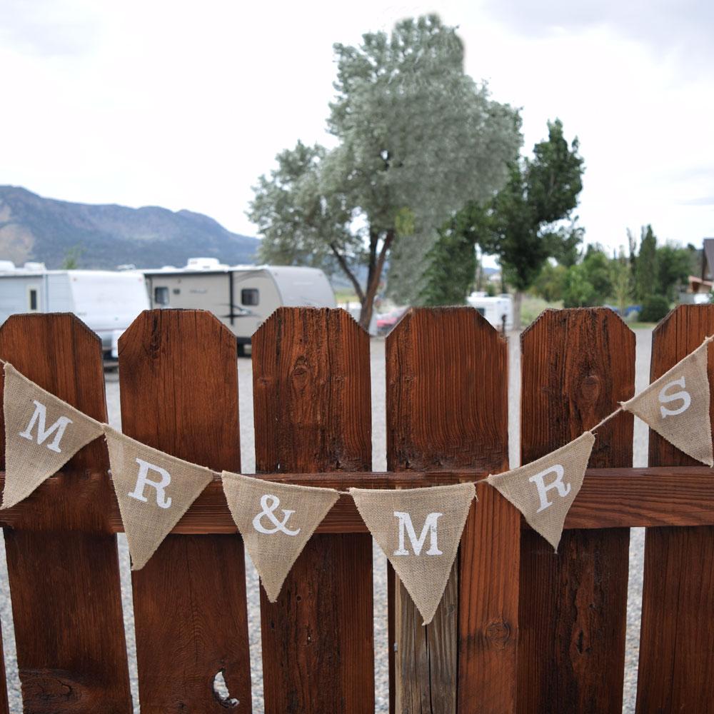 Mr & Mrs Wedding Burlap Triangle Flag Pennant Banner (5 Ft) - AsianImportStore.com - B2B Wholesale Lighting and Decor