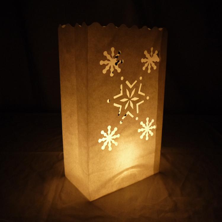 Multiple Snowflake Paper Luminaries / Luminary Lantern Bags Path Lighting (10 PACK) - AsianImportStore.com - B2B Wholesale Lighting & Decor since 2002