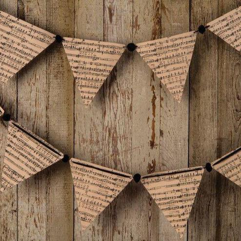 Music Paper Large Triangle Pennant Banner (9.5 Feet Long) (20 PACK) - AsianImportStore.com - B2B Wholesale Lighting and Décor