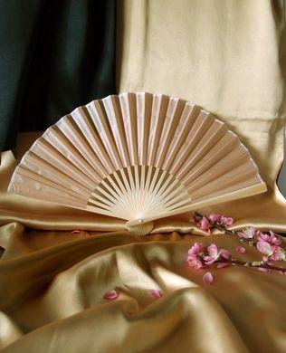 BULK PACK (50) 9" Nude Silk Hand Fans for Weddings - AsianImportStore.com - B2B Wholesale Lighting and Decor