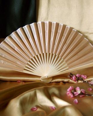 BULK PACK (50) 9" Nude Silk Hand Fans for Weddings - AsianImportStore.com - B2B Wholesale Lighting and Decor