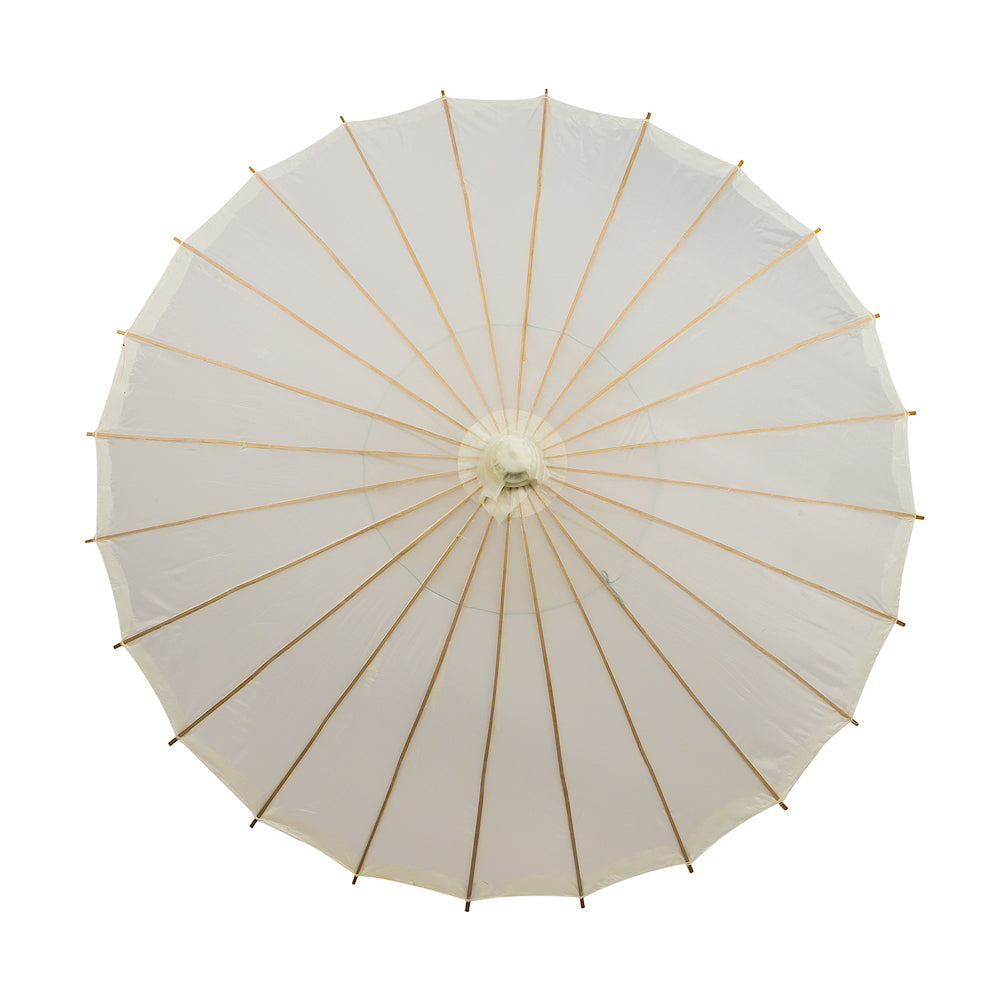 28" Beige / Ivory Parasol Umbrella, Premium Nylon - AsianImportStore.com - B2B Wholesale Lighting & Décor since 2002.