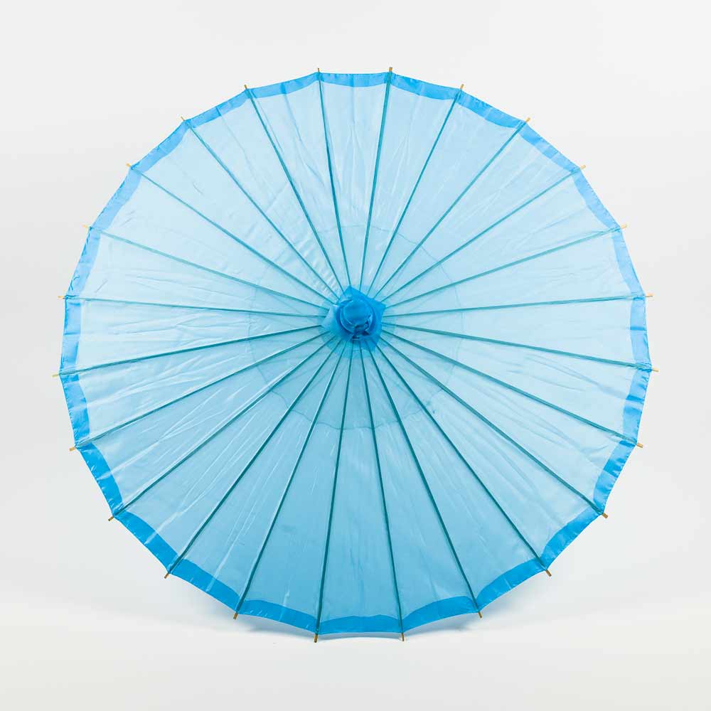 32" Sky Blue Parasol Umbrella, Premium Nylon with Elegant Handle