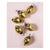 6 Pack | Mini Mercury Glass Ornaments (Raine Design, 1.75-inch, Gold) - Vintage-Style Decorations