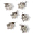 6 Pack | Mini Mercury Glass Star Ornaments (1 to 1.5-Inch, Silver, Imogen Design) - Great Gift Idea, Vintage-Style Decorations for Christmas and Home Decor - AsianImportStore.com - B2B Wholesale Lighting & Décor since 2002.