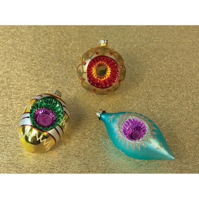 3 PACK | Vintage Indent Ornament Set of 3 (Blue, Gold and Ivory) - AsianImportStore.com - B2B Wholesale Lighting and Decor