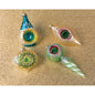4 Pack | Vintage Indent Ornament Set of 4 (Ivory, Green and Blue) - AsianImportStore.com - B2B Wholesale Lighting and Decor