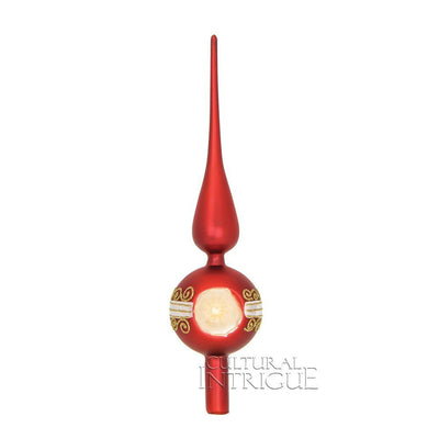 Red Vintage Indent Tree Topper - AsianImportStore.com - B2B Wholesale Lighting and Decor
