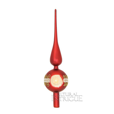 Red Vintage Indent Tree Topper - AsianImportStore.com - B2B Wholesale Lighting and Decor