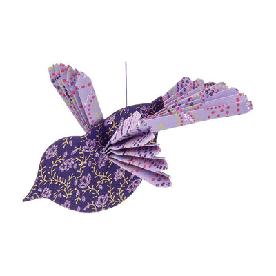 Purple Origami Paper Bird Ornament (mama sparrow, Single) - AsianImportStore.com - B2B Wholesale Lighting and Decor