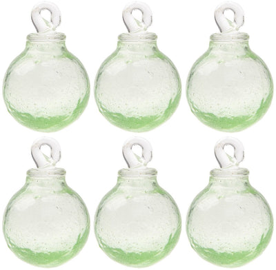 6 Pack|Light Green Cassandra Mini Recycled Glass Ball Ornament - AsianImportStore.com - B2B Wholesale Lighting and Decor