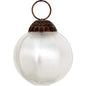 Small Mercury Glass Ball Ornament (2-inch, Pearl White, Penina Design, Single)