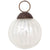 Mercury Glass Ball Ornaments (2-Inch, Pearl White, Mona Design, Single)