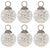 6 Pack | Mercury Glass Ball Ornaments (2-Inch, Silver, Mona Design) - Great Gift Idea, Vintage-Style Decorations for Christmas, Special Occasions, Home Decor and Parties