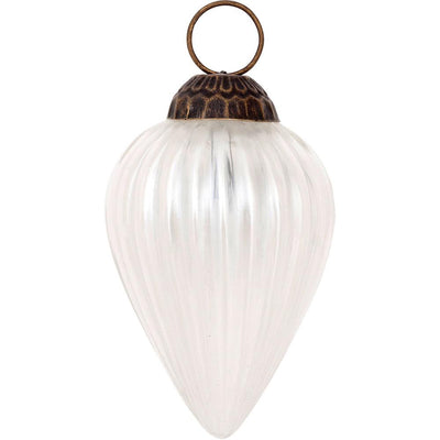 Small Mercury Glass Ornaments (2 to 2.25-inch, Pearl White, Laura Design, Single) - AsianImportStore.com - B2B Wholesale Lighting & Décor since 2002.