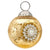 Mercury Glass Ornaments (2.25-Inch, Audrey Bejeweled Design, Gold, Single)