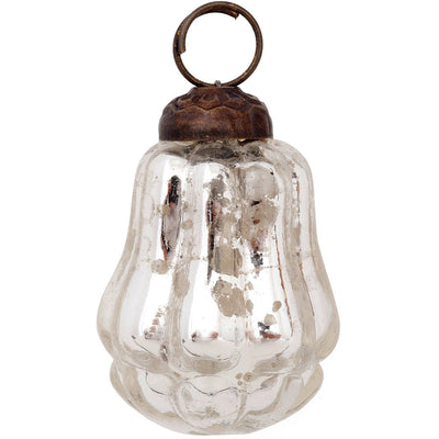 Small Mercury Glass Ornament (2 to 2.25-inch, Silver, Melony Design, Single) - AsianImportStore.com - B2B Wholesale Lighting & Décor since 2002.