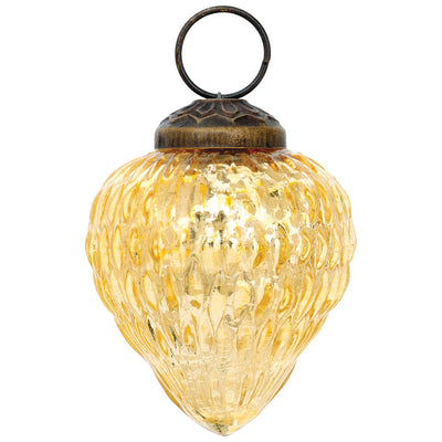 2.25" Gold Melina Mercury Glass Hobnail Pine Cone Ornament Christmas Decoration - AsianImportStore.com - B2B Wholesale Lighting & Décor since 2002.