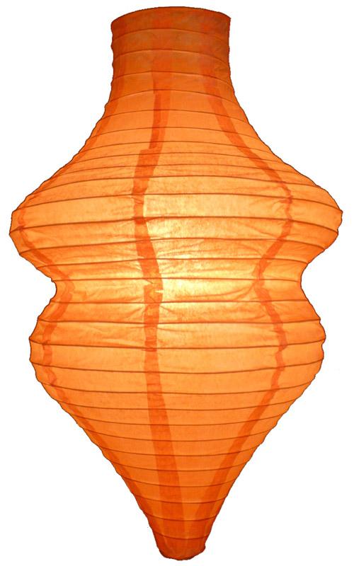 Orange Beehive Unique Shaped Paper Lantern, 10-inch x 14-inch - AsianImportStore.com - B2B Wholesale Lighting & Decor since 2002