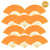 9" Orange Silk Hand Fans for Weddings (10 Pack) - AsianImportStore.com - B2B Wholesale Lighting and Decor