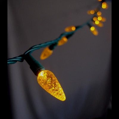 70 Outdoor Orange LED C6 Halloween String Lights, 24 FT Green Cord, Weatherproof, Expandable - AsianImportStore.com - B2B Wholesale Lighting and Decor