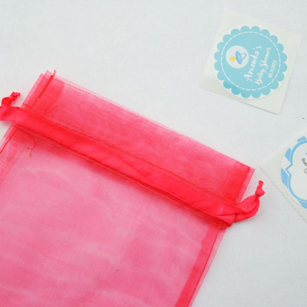 Red Organza Gift Bag Pouch / Goodie Bag - 4.5 x 5.5in (12-PACK) - AsianImportStore.com - B2B Wholesale Lighting and Decor