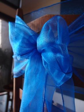  6 Pack Dark Blue Organza Table Runner - 12"x108" - AsianImportStore.com - B2B Wholesale Lighting and Decor