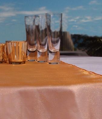 6 Pack Orange Organza Table Runner - 12"x108" - AsianImportStore.com - B2B Wholesale Lighting and Decor