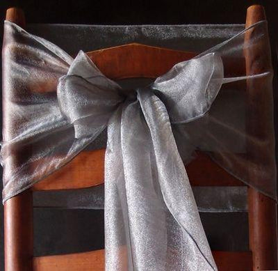 6 Pack Dark Silver Organza Table Runner - 12"x108" - AsianImportStore.com - B2B Wholesale Lighting and Decor