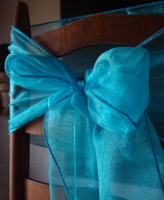  6 Pack Turquoise Organza Table Runner - 12"x108" - AsianImportStore.com - B2B Wholesale Lighting and Decor