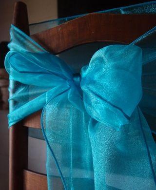6 Pack Turquoise Organza Table Runner - 12"x108" - AsianImportStore.com - B2B Wholesale Lighting and Decor