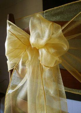 6 Pack Yellow Organza Table Runner - 12"x108" - AsianImportStore.com - B2B Wholesale Lighting and Decor