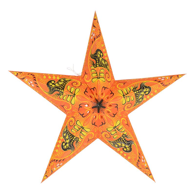 24" Orange Swan Paper Star Lantern, Chinese Hanging Wedding & Party Decoration - AsianImportStore.com - B2B Wholesale Lighting and Decor
