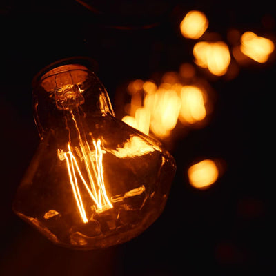 10 Socket Outdoor Patio String Light Set, D55 Diamond Bulbs, 10 FT Black Cord w/ E17 Base - AsianImportStore.com - B2B Wholesale Lighting and Decor