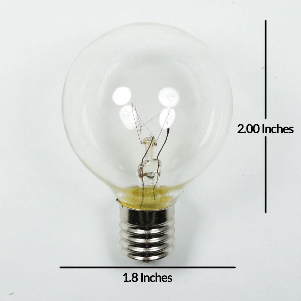 25 Socket Outdoor Patio String Light Set, G50 Clear Globe Bulbs, 28 FT Green Cord w/ E17 Base - AsianImportStore.com - B2B Wholesale Lighting and Decor