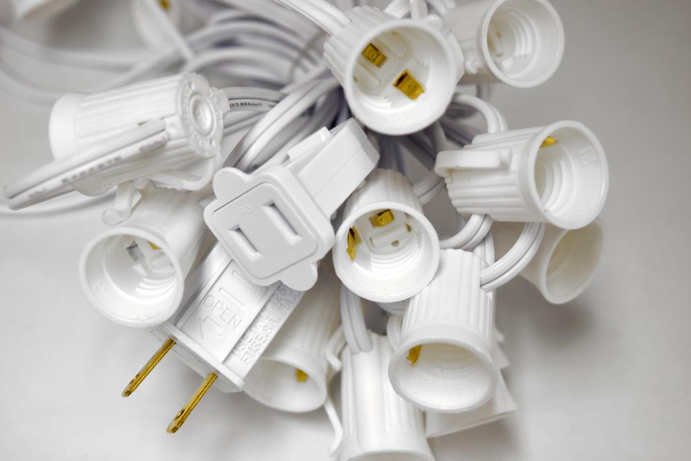 Patriotic 4th of July Outdoor Patio String Light, 50 Socket, C9 LED Bulbs, 51 FT White Cord - AsianImportStore.com - B2B Wholesale Lighting and Decor